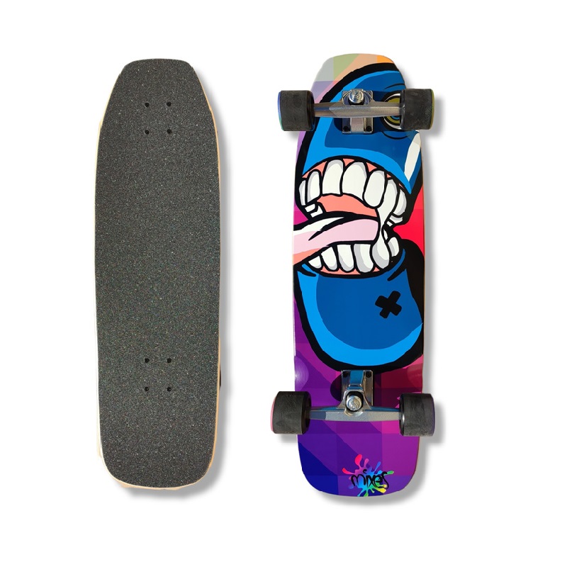 Planche Skate Surfskate Shape Deck 34" - Couche Supérieure Fibre De Verre, Pour Cruiser